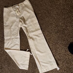Nwt 100% Silk Banana Republic Cream  Tie Cqrgo Pants